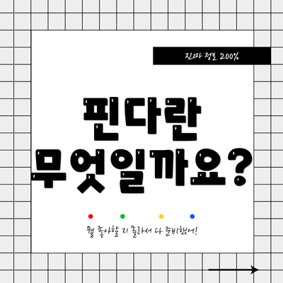 핀다란 무엇일까요?