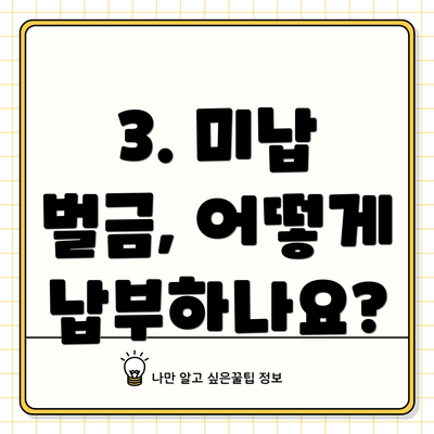 3. 미납 벌금, 어떻게 납부하나요?