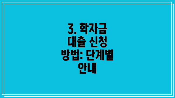 3. 학자금 대출 신청 방법: 단계별 안내