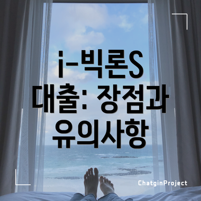 i-빅론S 대출: 장점과 유의사항