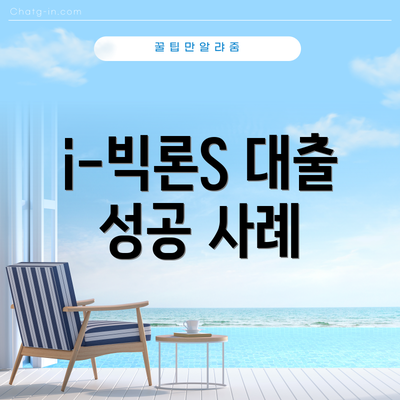 i-빅론S 대출 성공 사례