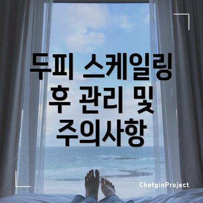 두피 스케일링 후 관리 및 주의사항