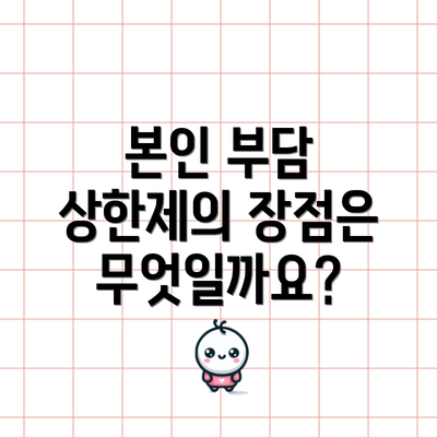 본인 부담 상한제의 장점은 무엇일까요?