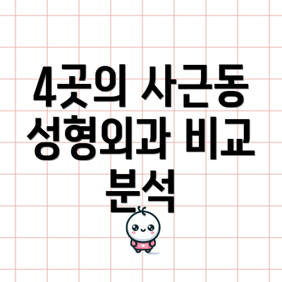 4곳의 사근동 성형외과 비교 분석