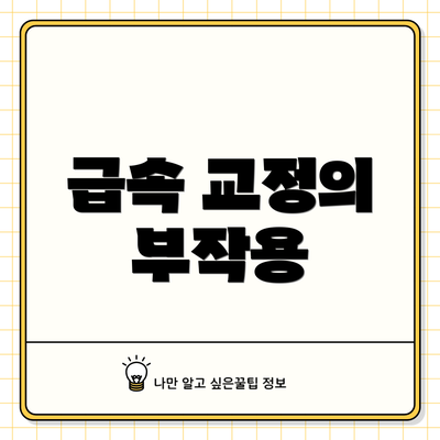 급속 교정의 부작용