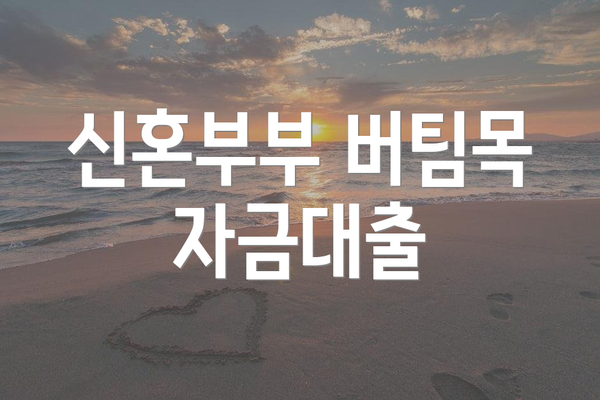 신혼부부 버팀목 자금대출
