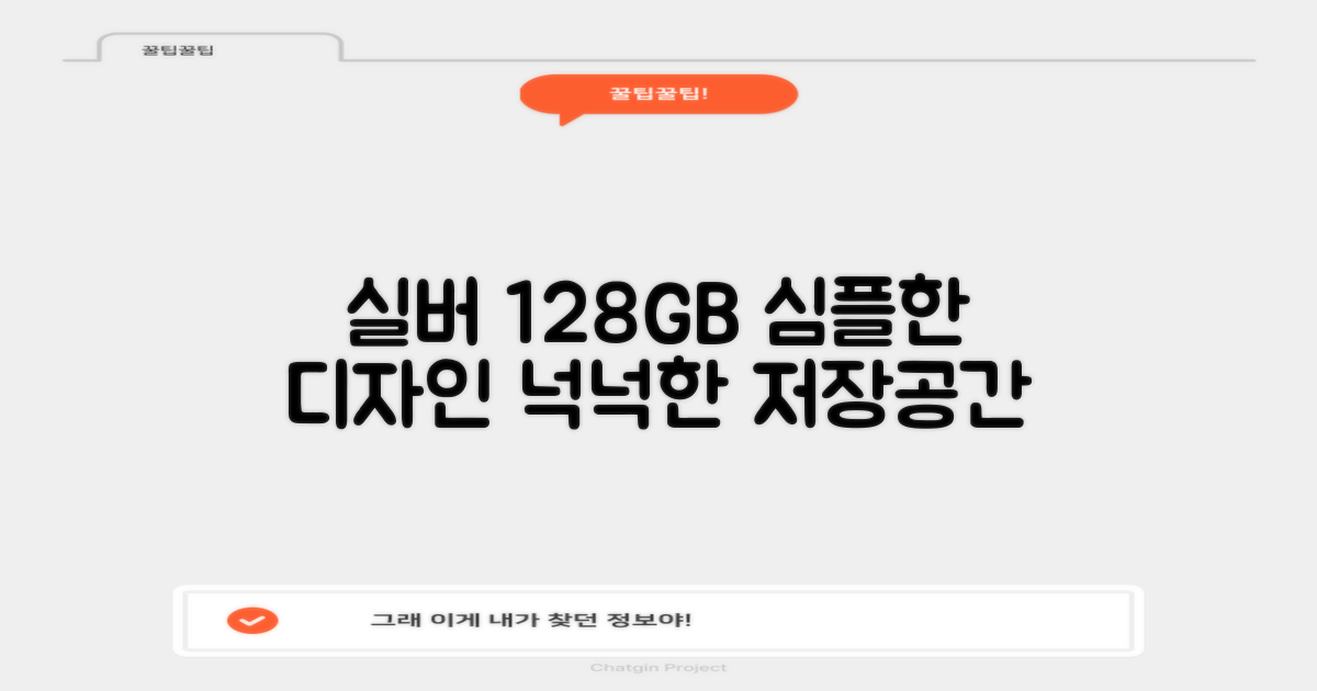 실버 디자인, 128GB 저장 공간