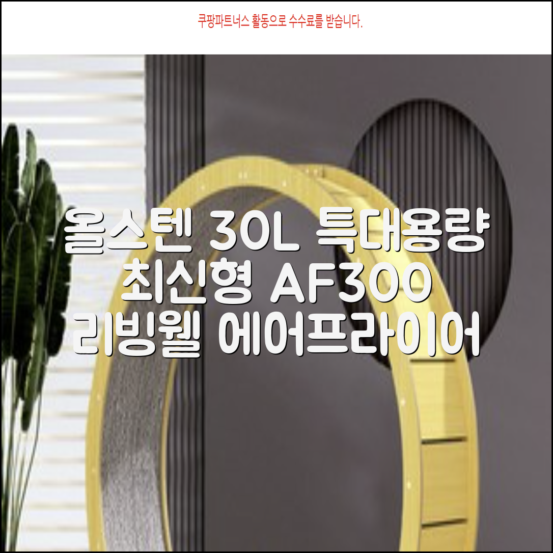 [최신형]리빙웰 30L 특대용량 신제품 올스텐 에어프라이어 AF300 추천 리뷰