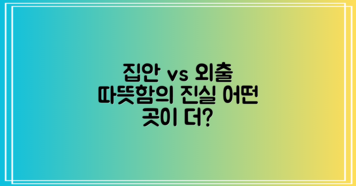 따뜻함, 집안 vs 외출 시