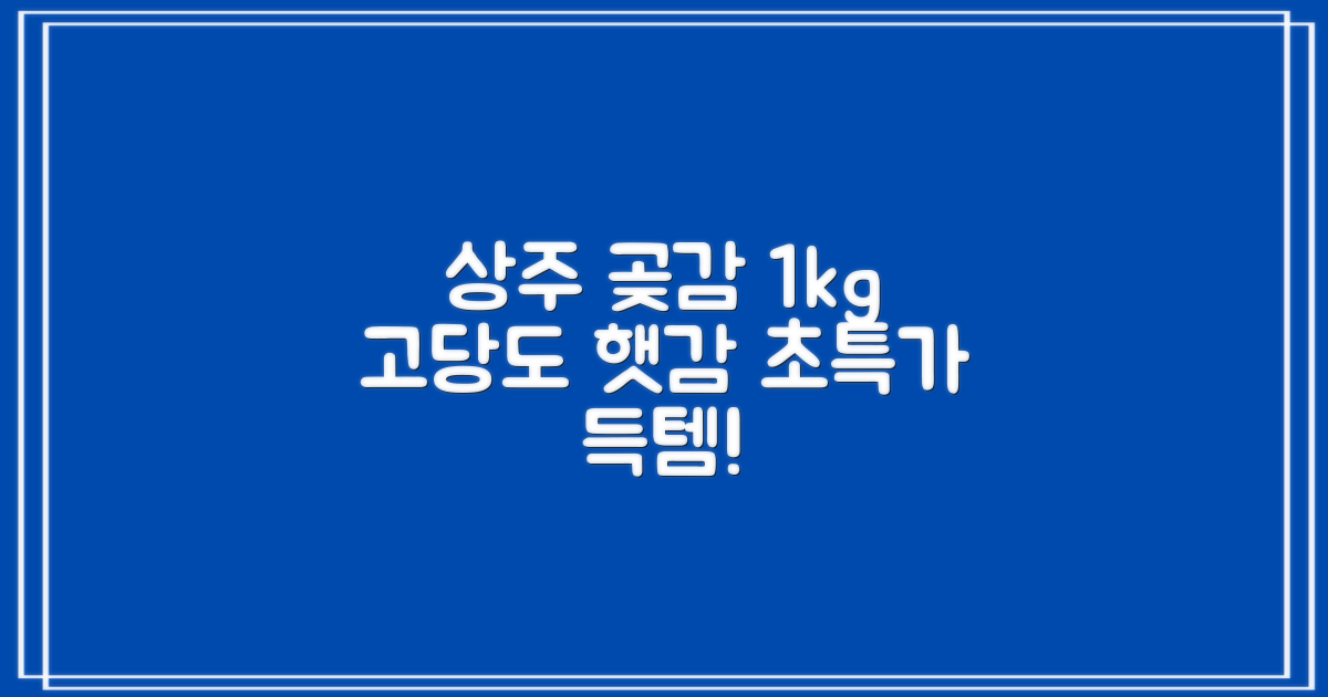 상주 곶감 초특가 1kg 고당도 햇감, 1개 추천 리뷰