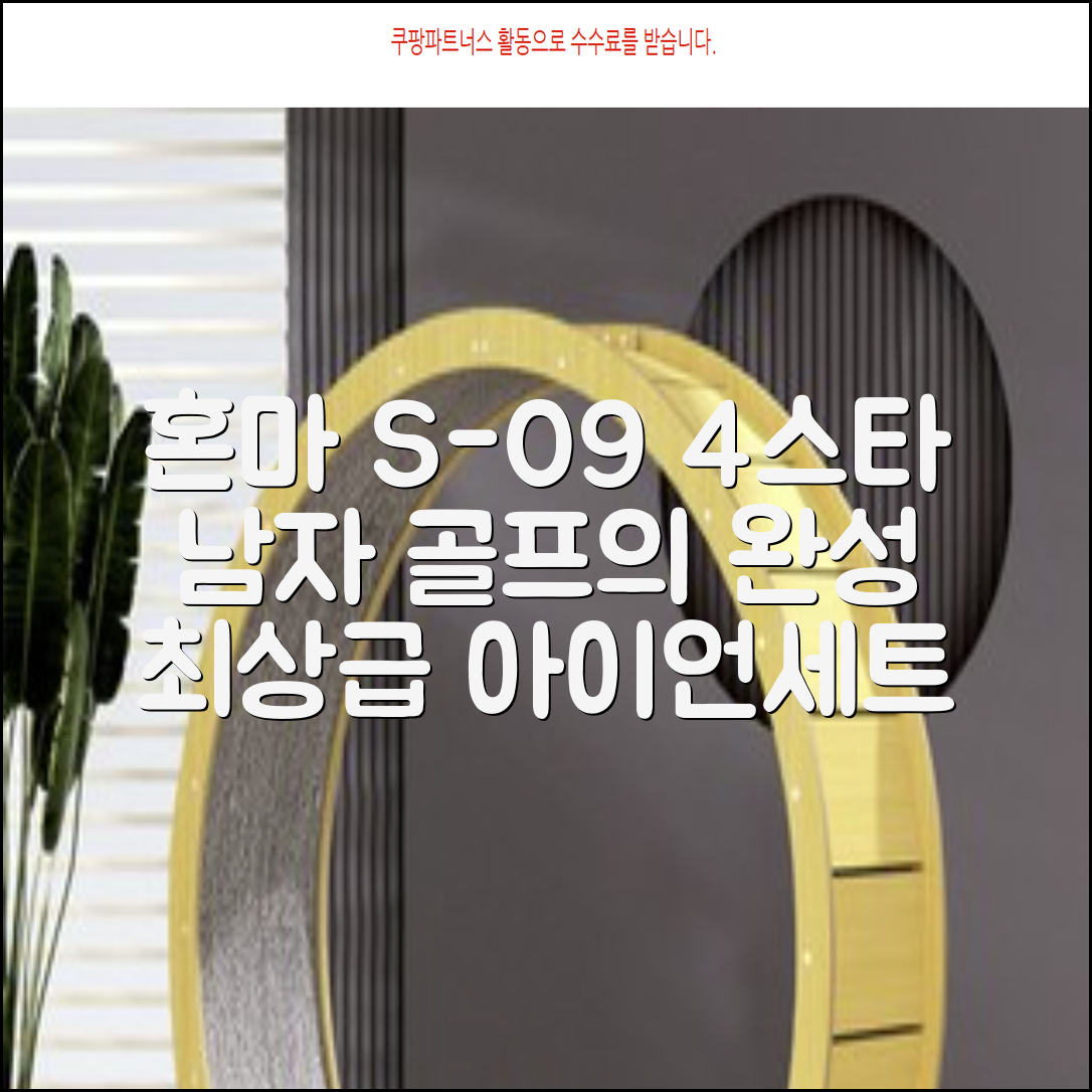혼마아이언세트 남자아이언세트 S-09 혼마아이언 4스타 4/5/6/7/8/9/10/11/A/S 아이언커버 포함, 그라파이트S 추천 리뷰