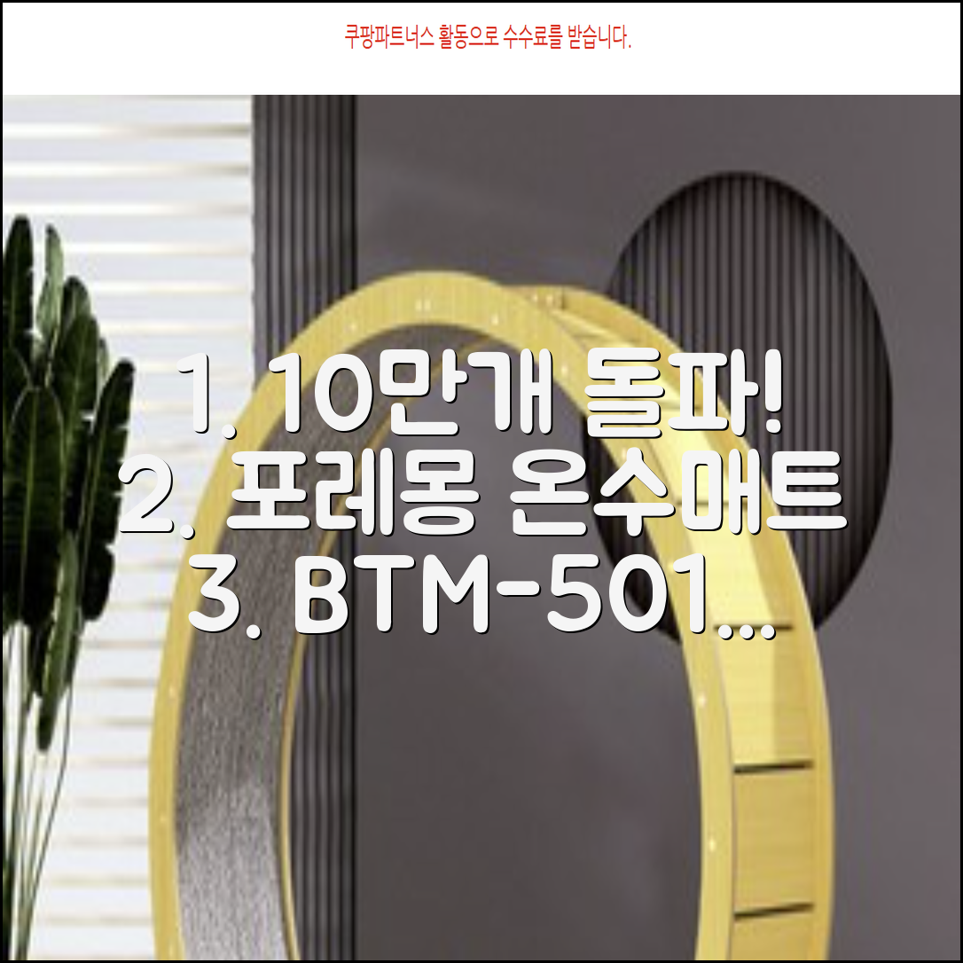 [10만개 판매돌파] 포레몽 온수매트 침대형 BTM-501S, 미니(800x1800mm) 추천 리뷰
