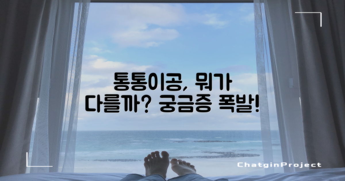 통통이공, 무엇이 다를까요?