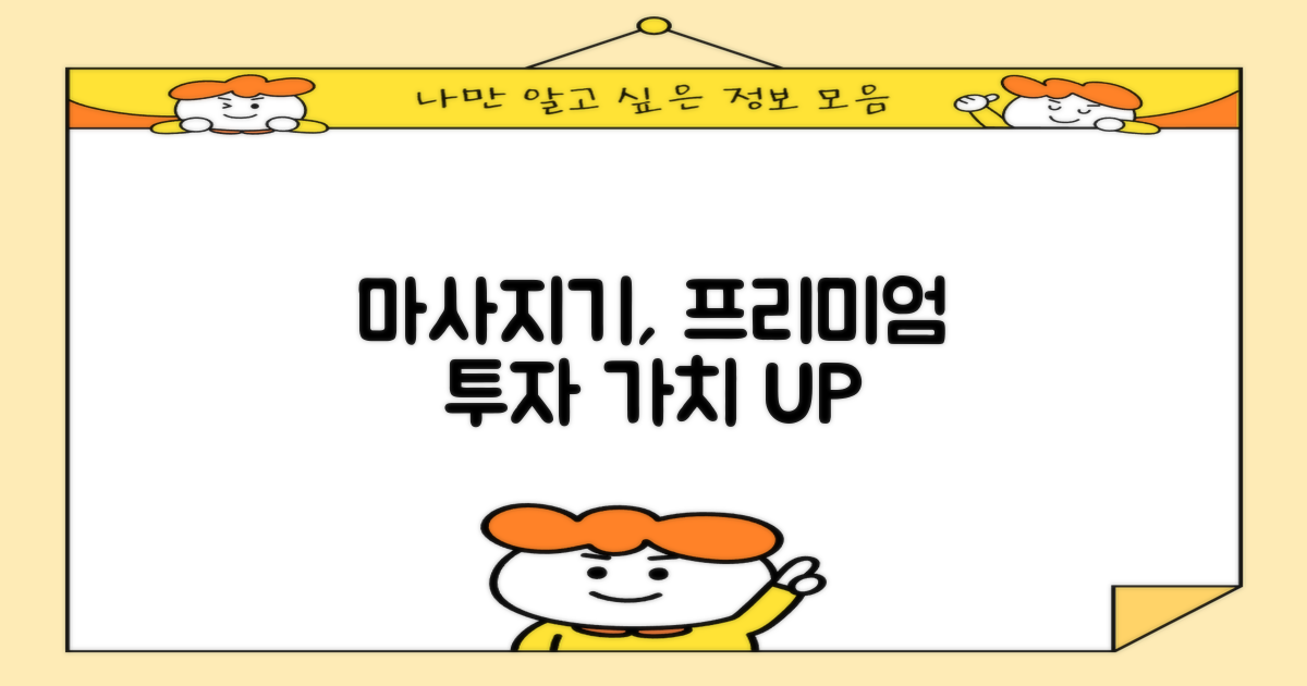 프리미엄 마사지기, 투자 가치