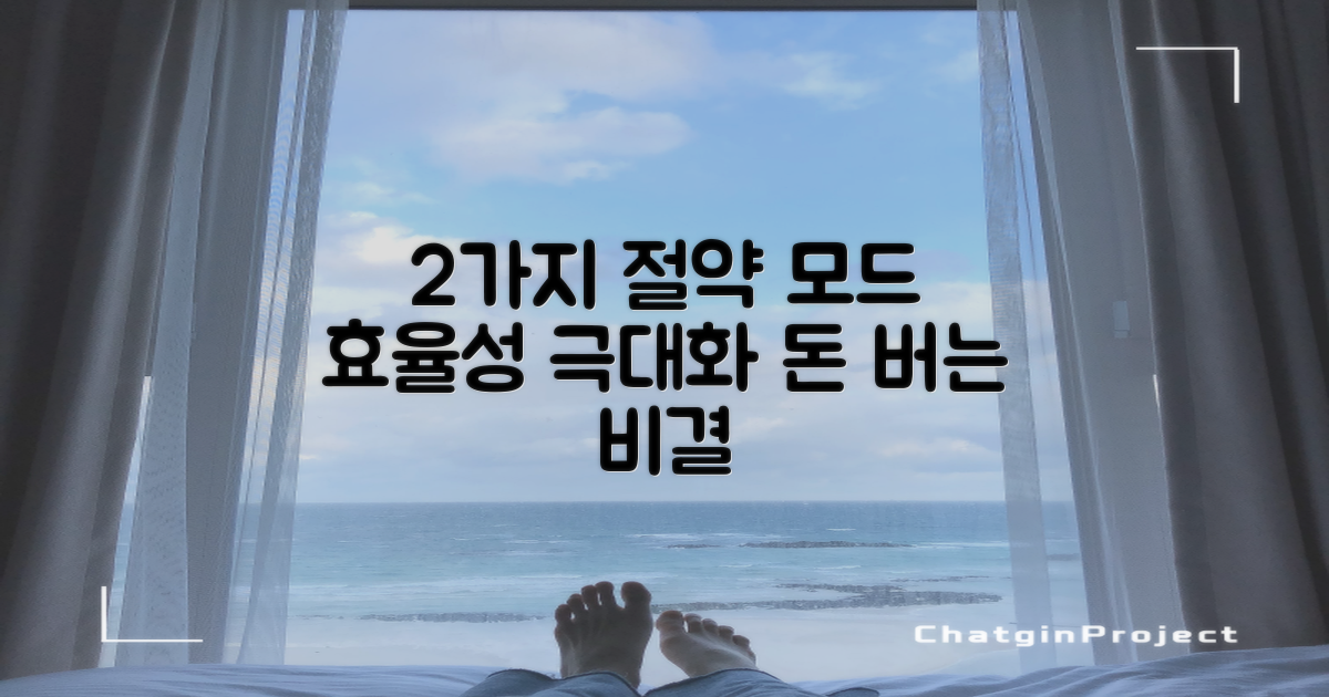 2가지 절약 모드 효율성