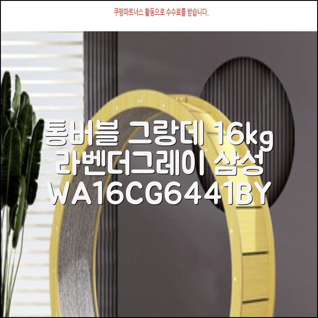 삼성전자 그랑데 통버블 세탁기 WA16CG6441BY 16kg 방문설치, 라벤더그레이 추천 리뷰