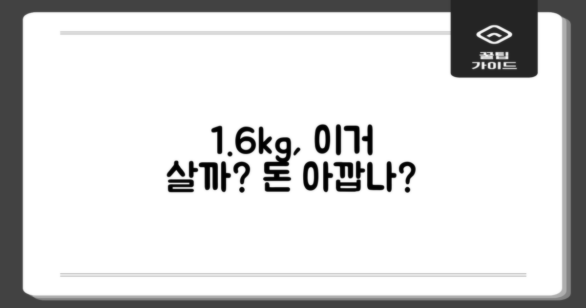 1.6kg, 합리적 선택일까