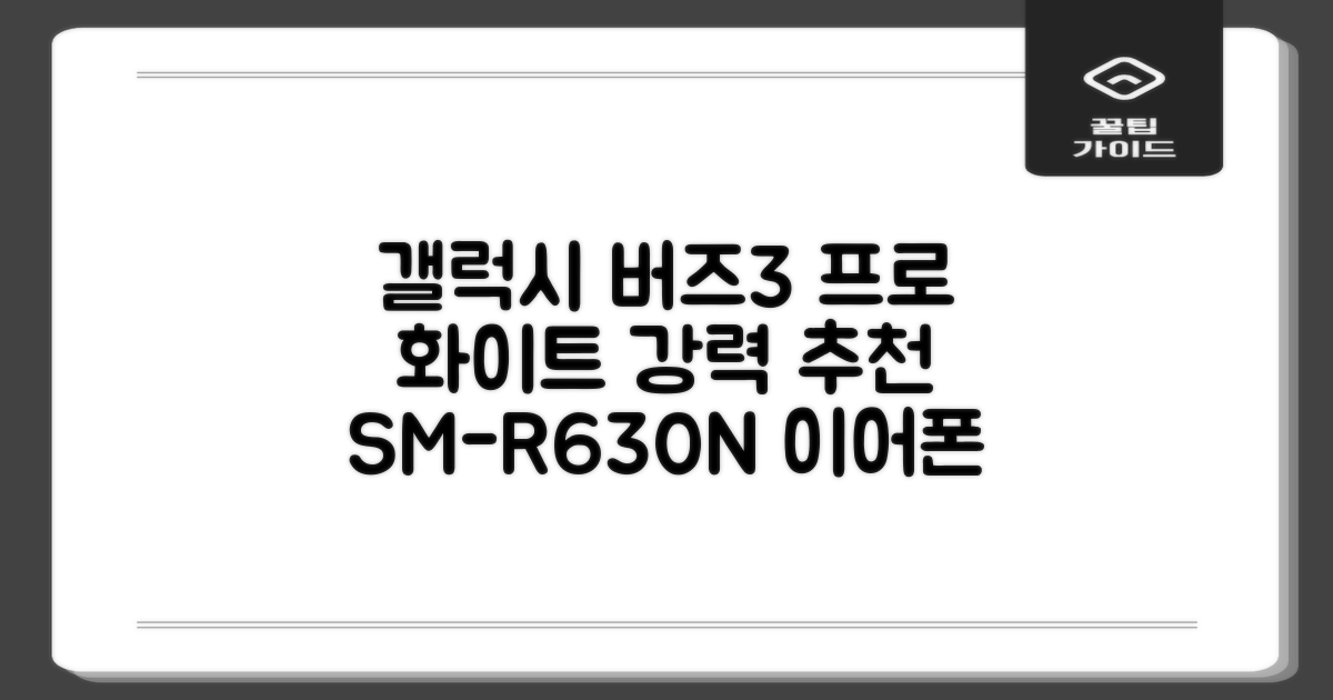 삼성전자 갤럭시 버즈3 프로 블루투스 이어폰, SM-R630N, 화이트 추천 리뷰