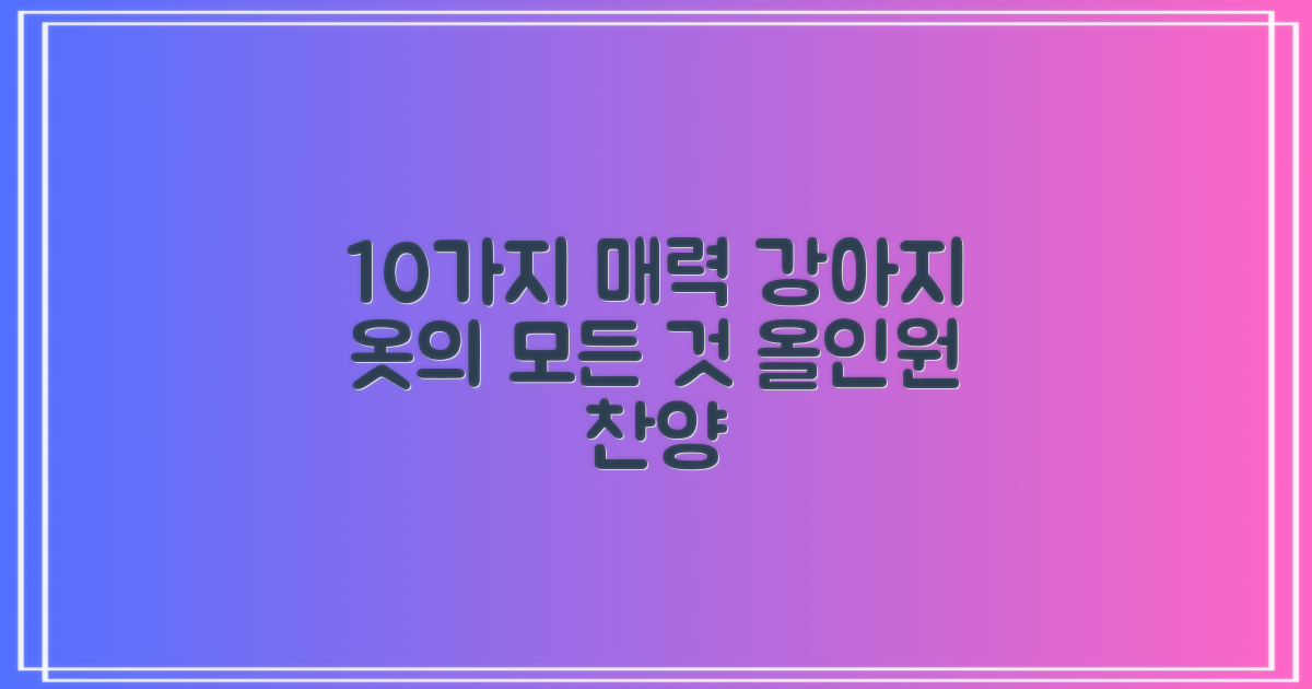 10가지 장점, 올인원 강아지 옷