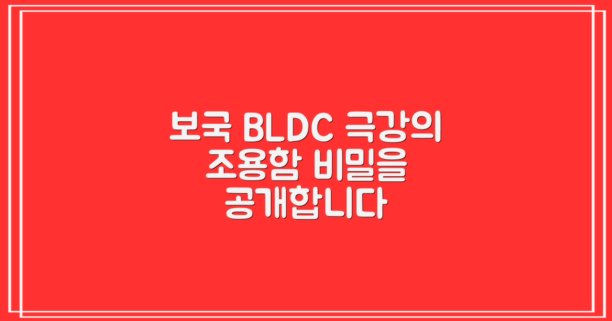 조용함의 비밀: 보국 BLDC