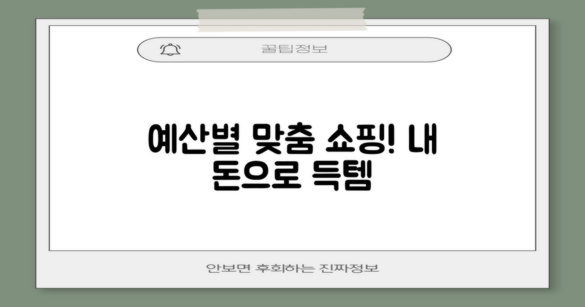 예산별 맞춤 구매