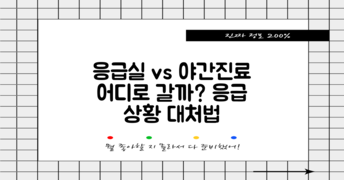응급실 vs 야간진료 비교