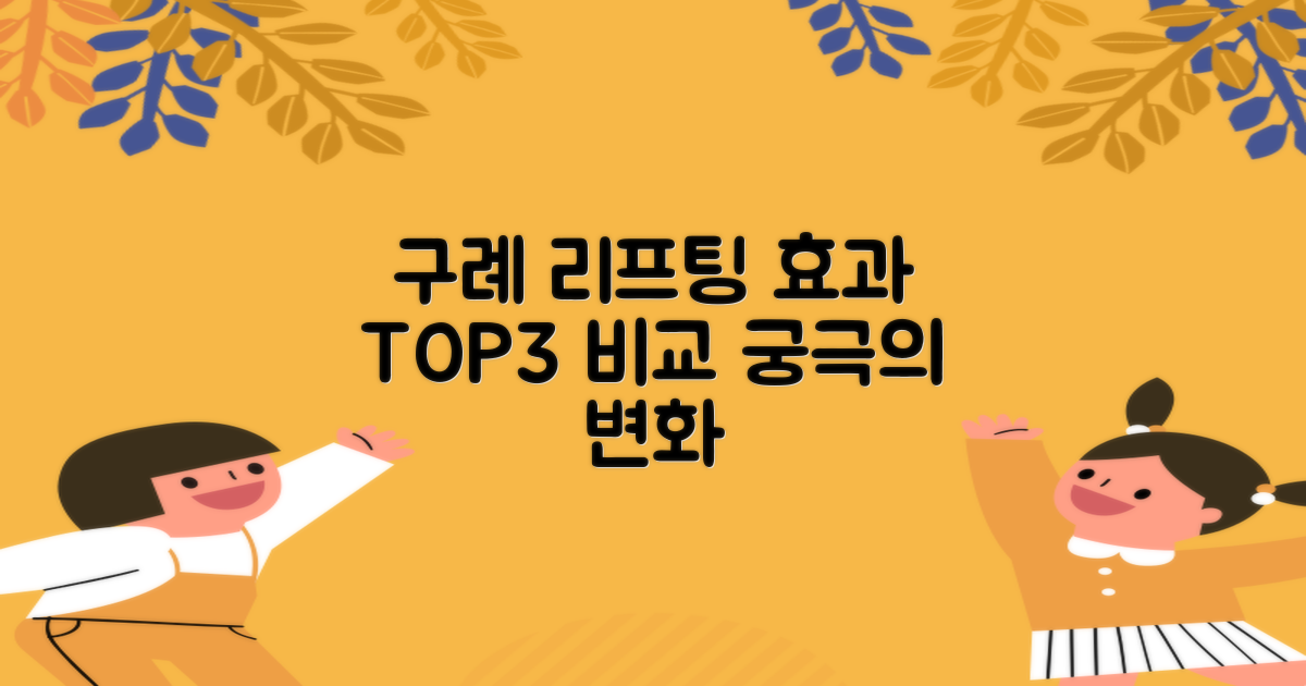 구례군 리프팅, 시술 효과 비교