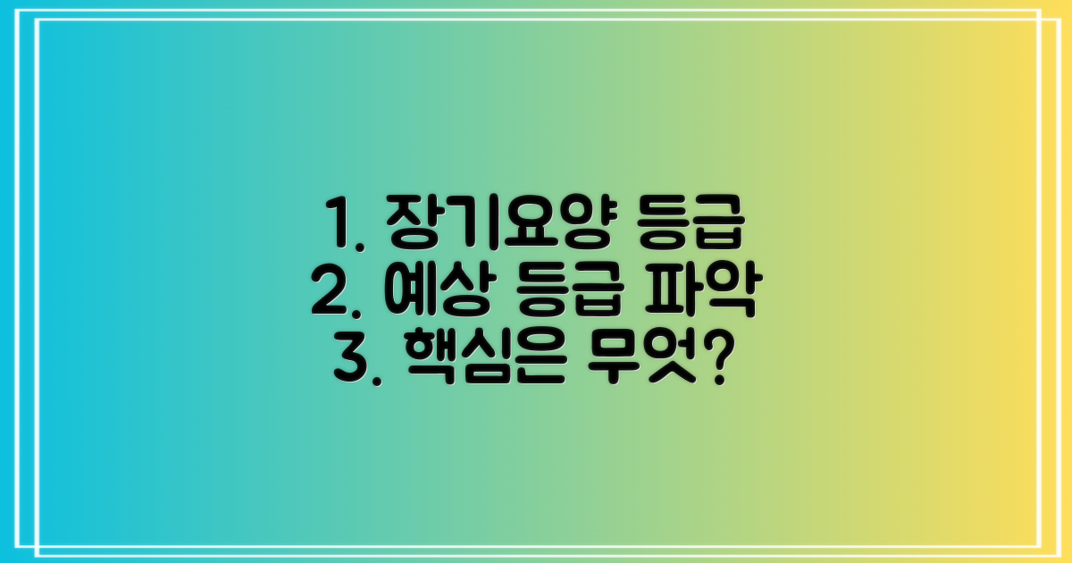 노인장기요양등급 예상 등급, 무엇부터 파악해야 할까요?