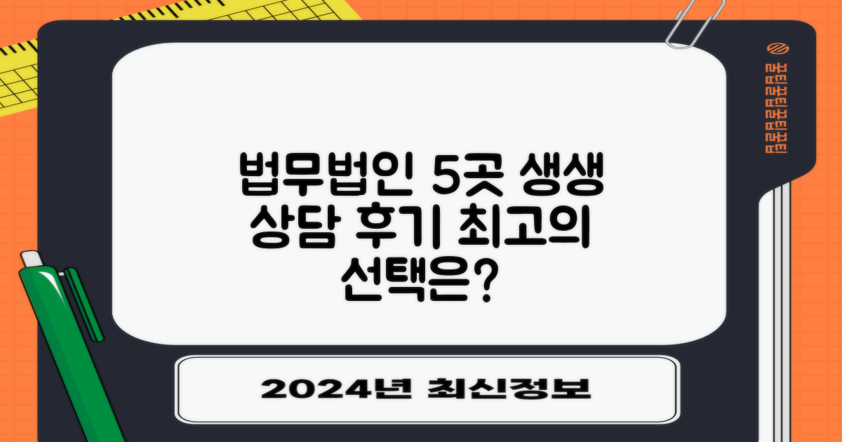 법무법인 5곳, 생생 상담 후기