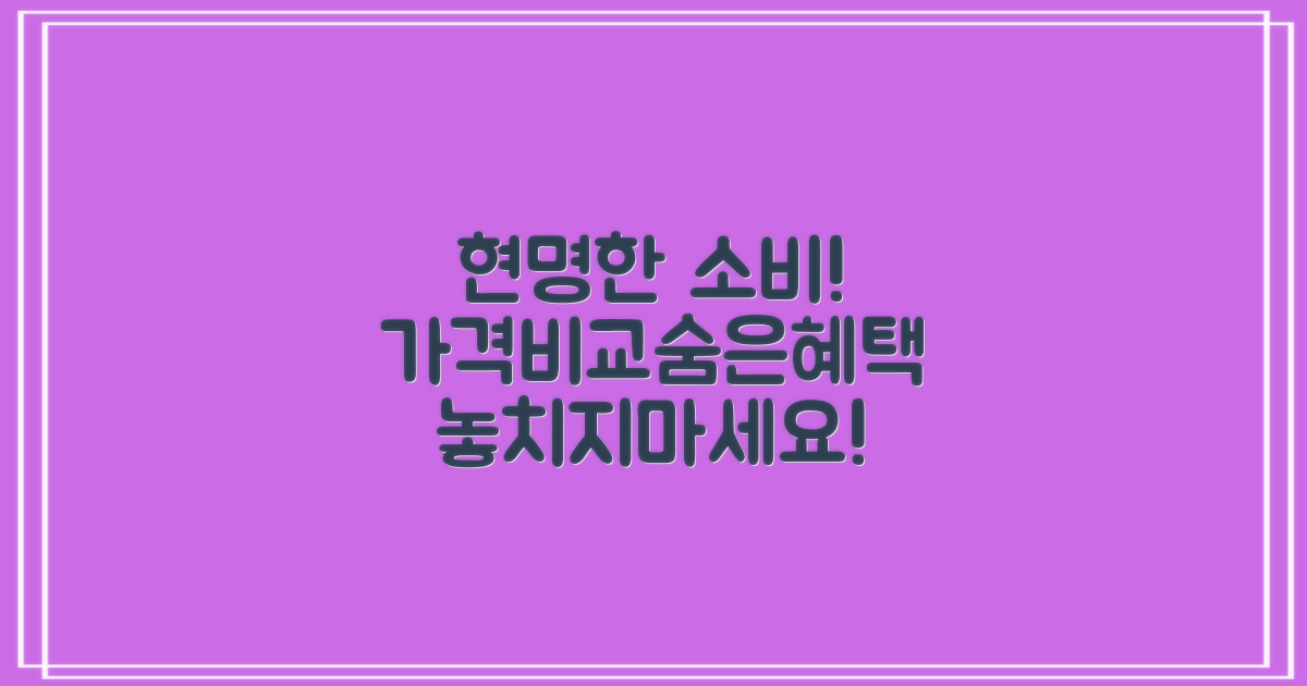 현명한 선택을 위한 가격 비교와 숨은 혜택 탐색