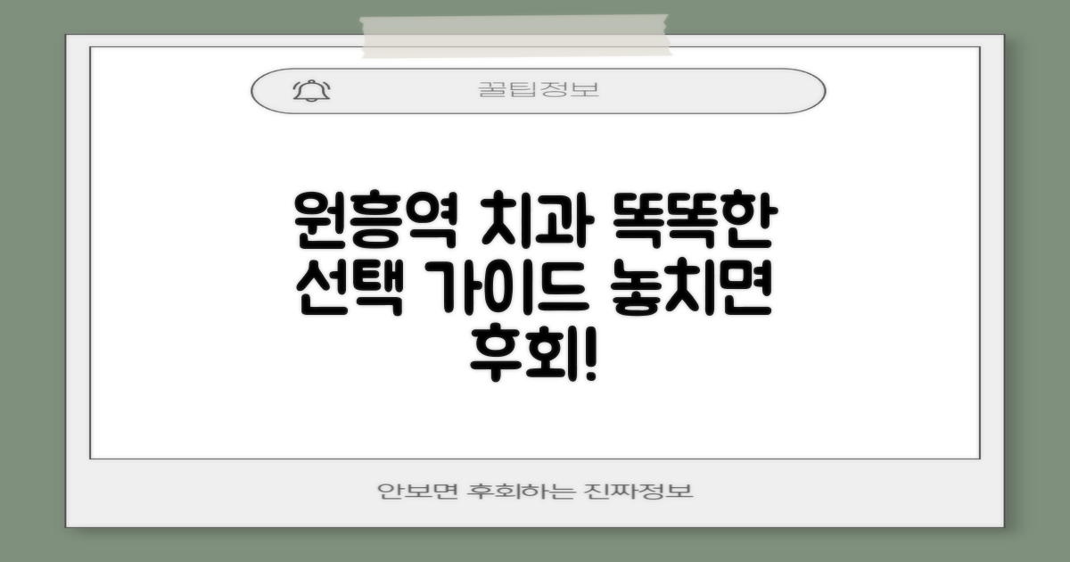원흥역 치과, 똑똑하게 선택하는 가이드
