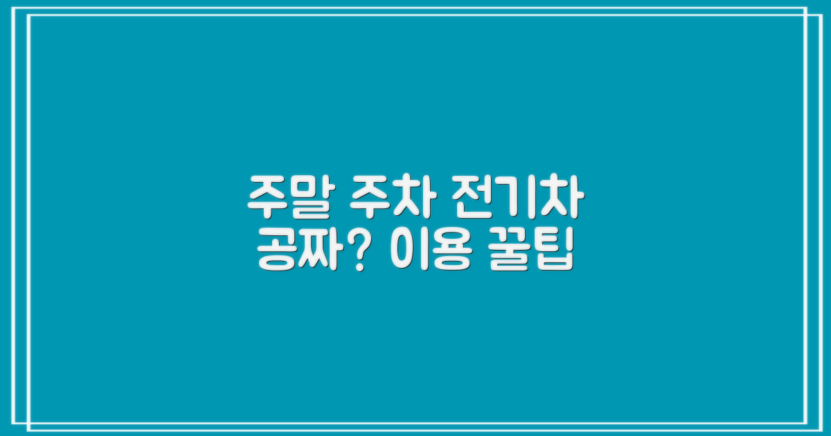 주말 공영주차장, 전기차는 공짜? ⚡️