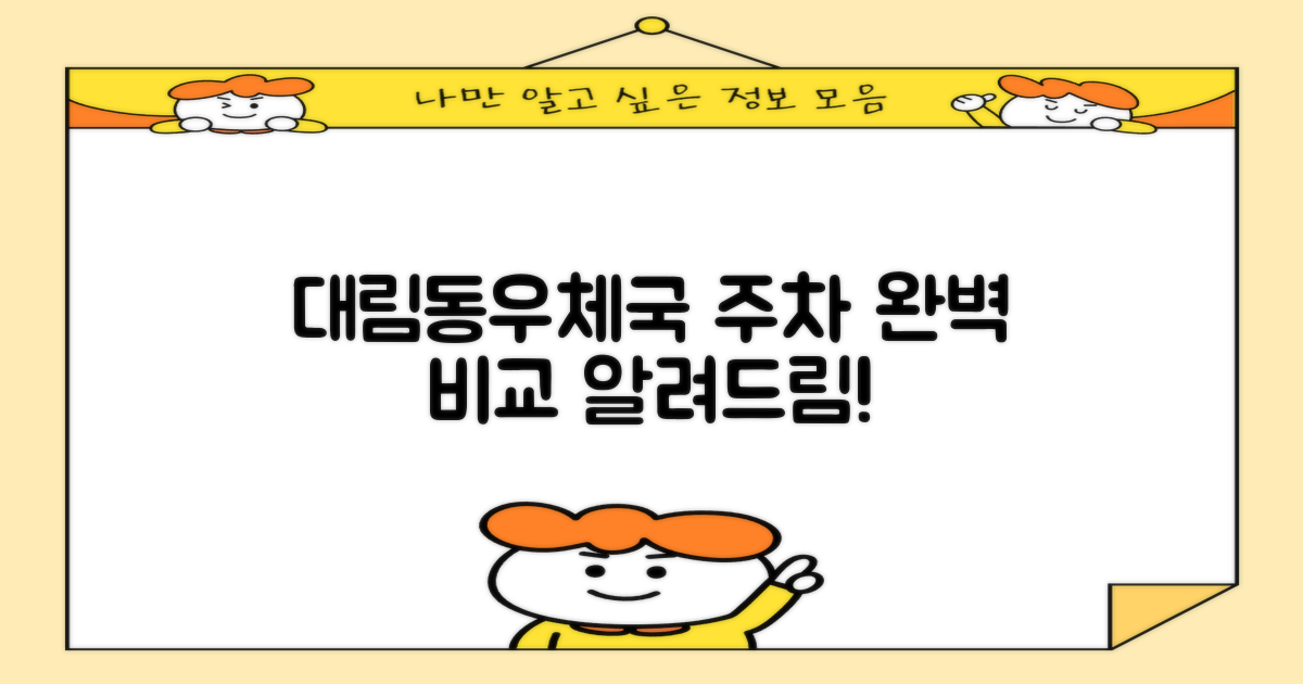 서울대림동우체국 주차 정보 비교